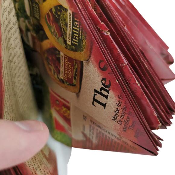 Vintage 1970s Santa & Mrs Claus Folded Magazine Skirt Dolls MCM Christmas Retro - Picture 7 of 11